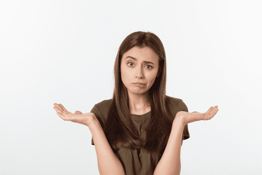 girl not sure what to do